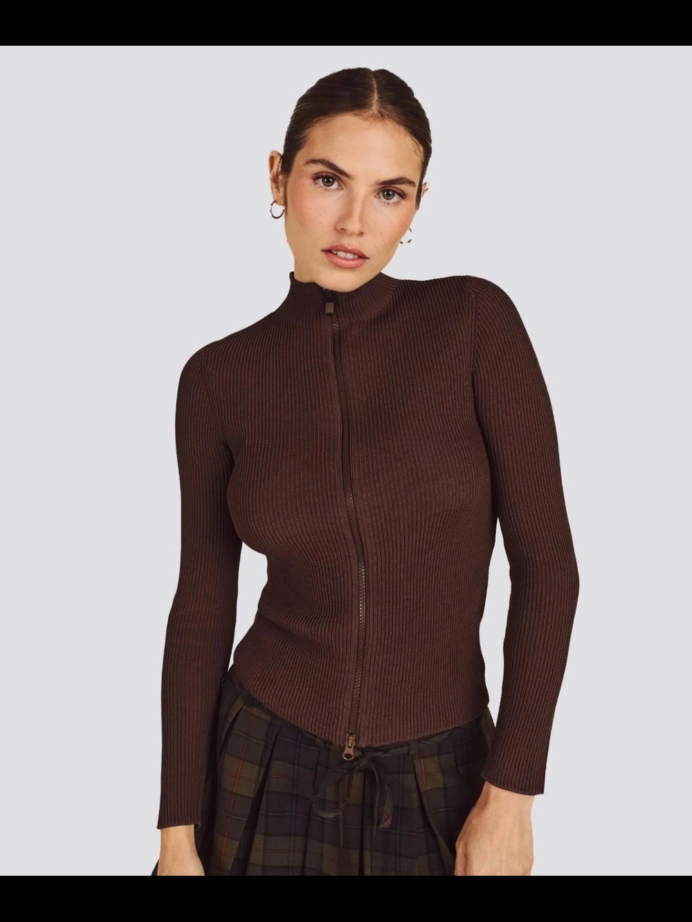 Malbon Womens Watson Cardigan Brown